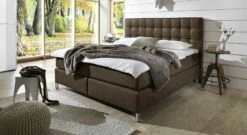 Boxspringbett "Zamora" -Bettbezüge Verkäufe 2024 boxspringbett zamora elegant luxuskunstleder braun