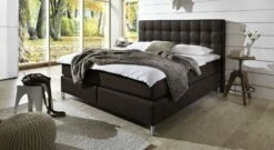 Boxspringbett "Zamora" -Bettbezüge Verkäufe 2024 boxspringbett zamora elegant luxuskunstleder dunkelbraun