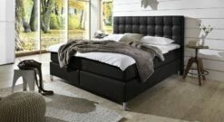 Boxspringbett "Zamora" -Bettbezüge Verkäufe 2024 boxspringbett zamora elegant luxuskunstleder schwarz