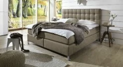 Boxspringbett "Zamora" -Bettbezüge Verkäufe 2024 boxspringbett zamora elegant luxuskunstleder taupe