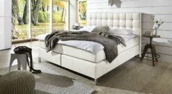 Boxspringbett "Zamora" -Bettbezüge Verkäufe 2024 boxspringbett zamora elegant luxuskunstleder weiss