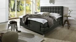 Boxspringbett "Zamora Elektro" -Bettbezüge Verkäufe 2024 boxspringbett zamora elektro luxus kunstlederbezug anthrazit