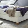 Boxspringliege "Goma" -Bettbezüge Verkäufe 2024 boxspringliege goma luxus kunstleder weiss