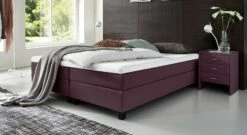 Boxspringliege "Luciano" -Bettbezüge Verkäufe 2024 boxspringliege luciano 53cm webstoff beere