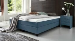 Boxspringliege "Luciano" -Bettbezüge Verkäufe 2024 boxspringliege luciano 53cm webstoff blau