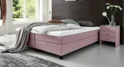 Boxspringliege "Luciano" -Bettbezüge Verkäufe 2024 boxspringliege luciano 53cm webstoff flieder