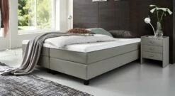 Boxspringliege "Luciano" -Bettbezüge Verkäufe 2024 boxspringliege luciano 53cm webstoff grau