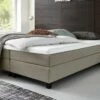 Boxspringliege "Luciano" -Bettbezüge Verkäufe 2024 boxspringliege luciano 53cm webstoff taupe