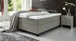 Boxspringliege "Luciano" -Bettbezüge Verkäufe 2024 boxspringliege luciano 66cm webstoff grau