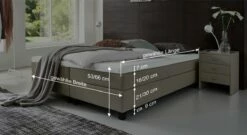 Boxspringliege "Luciano" -Bettbezüge Verkäufe 2024 boxspringliege luciano bemassungs skizze