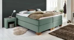 Boxspringliege "Peachland" 27 Boxspringliege "Peachland" -Bettbezüge Verkäufe 2024 boxspringliege peachland liegehoehe 66cm blaugruen