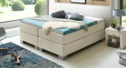 Boxspringliege "Puebla" -Bettbezüge Verkäufe 2024 boxspringliege puebla 66cm webstoff creme