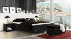 Boxspringliege "Tiberio" -Bettbezüge Verkäufe 2024 boxspringliege tiberio 53cm hoehe stoffbezug schwarz gr