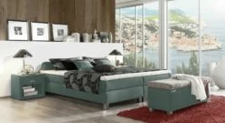 Boxspringliege "Tiberio" -Bettbezüge Verkäufe 2024 boxspringliege tiberio blaugruen niedriger einstieg