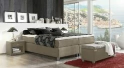 Boxspringliege "Tiberio" -Bettbezüge Verkäufe 2024 boxspringliege tiberio taupe hohe liegehoehe