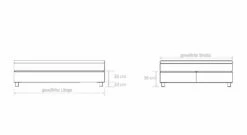 Boxspringliege "Zamora" -Bettbezüge Verkäufe 2024 boxspringliege zamora bemassungs skizze