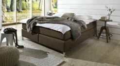 Boxspringliege "Zamora" -Bettbezüge Verkäufe 2024 boxspringliege zamora braun kunstleder bezug