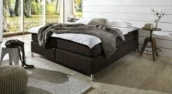 Boxspringliege "Zamora" -Bettbezüge Verkäufe 2024 boxspringliege zamora dunkelbraun kunstleder