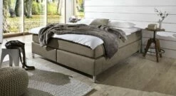 Boxspringliege "Zamora" -Bettbezüge Verkäufe 2024 boxspringliege zamora taupe kunstleder bezug