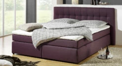 Boxspringbett "Chicago" -Bettbezüge Verkäufe 2024 chicago boxspringbett stoffbezug beere gross