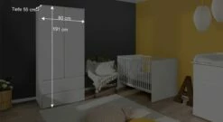 Drehtüren-Kleiderschrank "Folda" 2-türig -Bettbezüge Verkäufe 2024 drehtueren kleiderschrank folda 2 tuerig bemassung grafik