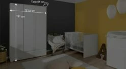 Drehtüren-Kleiderschrank "Folda" 3-türig -Bettbezüge Verkäufe 2024 drehtueren kleiderschrank folda 3 tuerig bemassung grafik