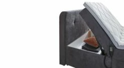 Elektro-Einzel-Boxbett "Paden" -Bettbezüge Verkäufe 2024 elektro einzel boxbett paden stauraum kopfende