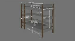 Etagenbett "Kids Nordic" Girls -Bettbezüge Verkäufe 2024 etagenbett kids nordic boys girls bemassungs grafik