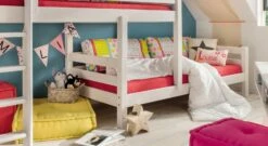 Etagenbett "Kids Paradise" Für Dachschrägen -Bettbezüge Verkäufe 2024 etagenbett kids paradise fuer dachschraegen stabil verbindung