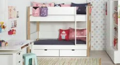 Etagenbett "Kids Town" -Bettbezüge Verkäufe 2024 etagenbett kids town weiss buche absturzsicherung