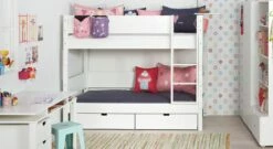 Etagenbett "Kids Town" -Bettbezüge Verkäufe 2024 etagenbett kids town weiss uni absturzsicherung