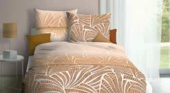 Feinbiber-Bettwäsche "Caramel Mosaic-Waves"