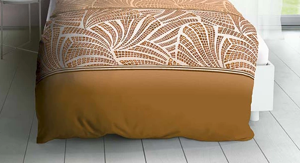 Feinbiber-Bettwäsche "Caramel Mosaic-Waves" 4 Feinbiber-Bettwäsche "Caramel Mosaic-Waves" – Bild 2