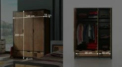 Funktions-Kleiderschrank "Beli" -Bettbezüge Verkäufe 2024 funktions kleiderschrank beli dreituerig bemassung skizze orig