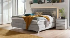 GALLERY M Boxspringbett "Dubai" Kassettensteppung