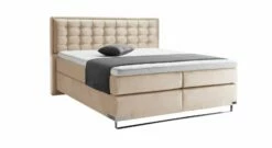 GALLERY M Boxspringbett "Dubai" Kufe -Bettbezüge Verkäufe 2024 gallery m boxspringbett dubai kufe beige samt