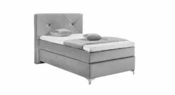 GALLERY M Einzel-Boxspringbett "Dubai" Knopfheftung -Bettbezüge Verkäufe 2024 gallery m einzel boxspringbett dubai knopfheftung samt silbergrau