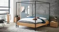 Himmelbett "Joris" 20 Himmelbett "Joris" -Bettbezüge Verkäufe 2024 himmelbett joris blaugrau kopfteil