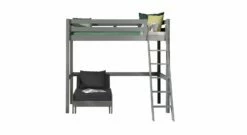 Hochbett "Kids Comfort" Mit Sesselbett -Bettbezüge Verkäufe 2024 hochbett kids comfort mit sesselbett kiefer grau