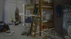 Hochbett "Kids Paradise" -Bettbezüge Verkäufe 2024 hochbett kids paradise bemassung grafik