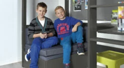 Hochbett "Kids Town" Mit Ausziehsofa -Bettbezüge Verkäufe 2024 hochbett kids town ausziehsofa bequem sitzen gr