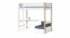 Hochbett "Kids Town" Mit Ausziehsofa -Bettbezüge Verkäufe 2024 hochbett kids town ausziehsofa schreibtisch modern