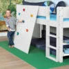 Mini-Hochbett "Kids Town" Mit Kletterwand -Bettbezüge Verkäufe 2024 hochbett kids town kletterwand weiss uni