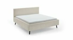 HOMELIV. Stauraumbett "Calypso" Stoff Abriamo -Bettbezüge Verkäufe 2024 homeliv bett calypso beige schwarz fuesse