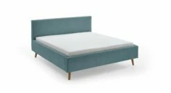 HOMELIV. Bett "Calypso" Stoff Abriamo -Bettbezüge Verkäufe 2024 homeliv bett calypso blau eiche fuesse 1