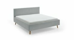 HOMELIV. Bett "Calypso" Stoff Abriamo -Bettbezüge Verkäufe 2024 homeliv bett calypso grau eiche fuesse 1