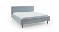 HOMELIV. Stauraumbett "Calypso" Stoff Luis -Bettbezüge Verkäufe 2024 homeliv bett calypso stoff luis eisblau fuesse eiche