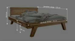 HOMELIV. Bett "Kallisto" -Bettbezüge Verkäufe 2024 homeliv bett kallisto bemassungsgrafik