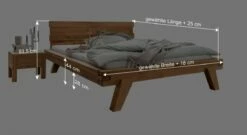 HOMELIV. Bett "Neso" -Bettbezüge Verkäufe 2024 homeliv bett neso bemassungsgrafik