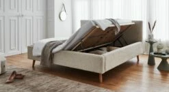 HOMELIV. Stauraumbett "Calypso" Stoff Abriamo